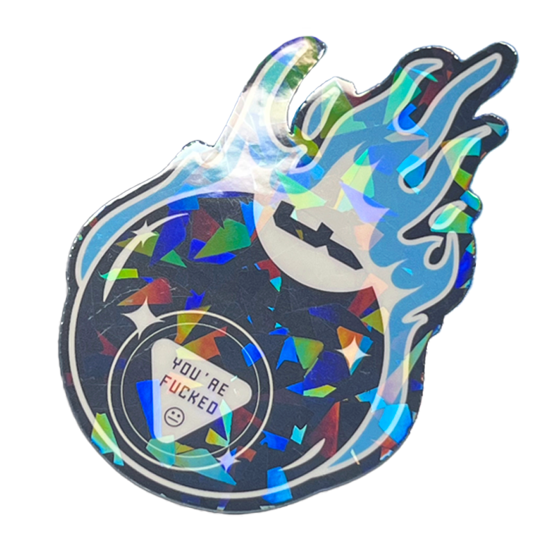 Unfortunate 8 Ball Holo Vinyl Sticker