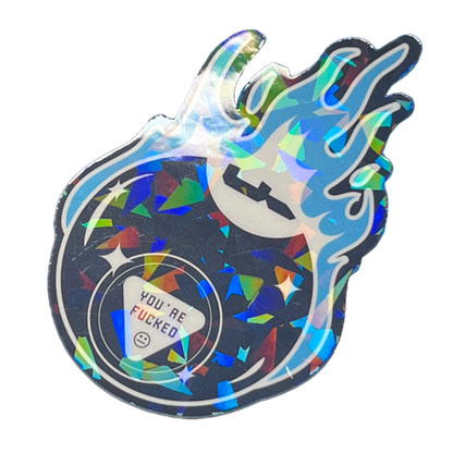 Unfortunate 8 Ball Holo Vinyl Sticker