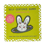 Self-Centered Bunny Handmade Pin