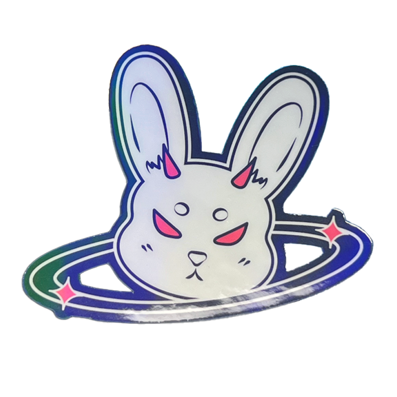 Self-Centered Bunny Holo Vinyl Sticker