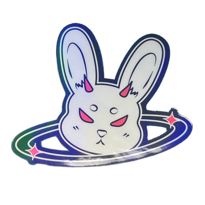 Self-Centered Bunny Holo Vinyl Sticker