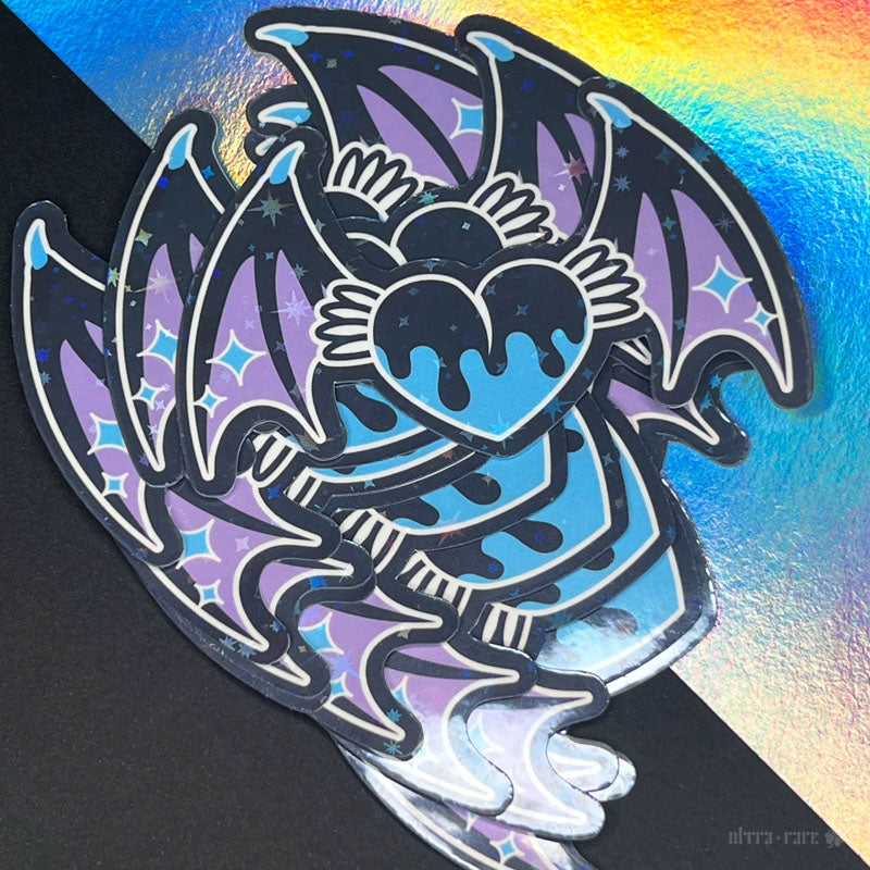 Pretty Dark Heart Holo Vinyl Sticker