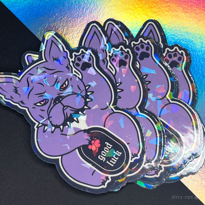 Sarcastic Lucky Dog Holo Vinyl Sticker