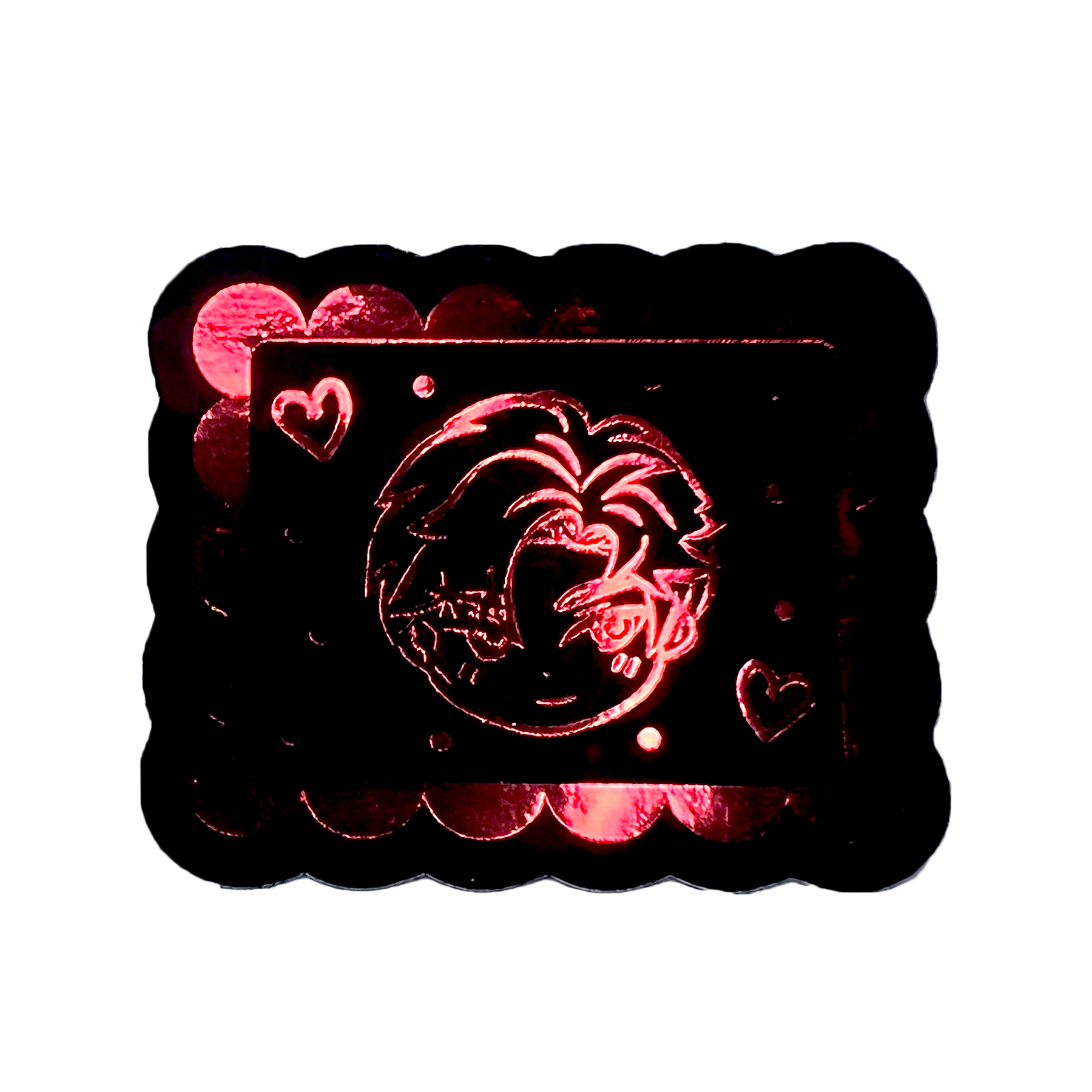 Sylus Framed Hearts Foil Vinyl Sticker