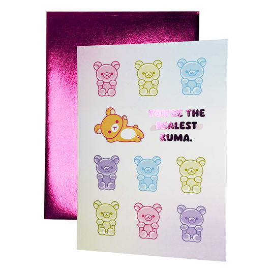 Realest Kuma Greeting Card