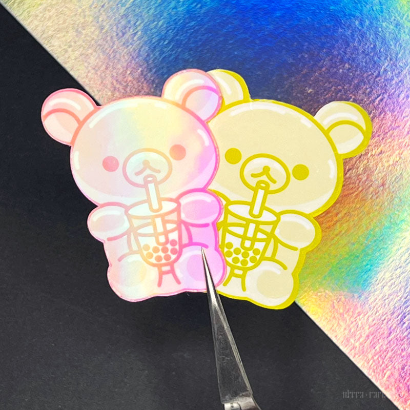 Kuma Boba Holo Vinyl Stickers (Set of 2)
