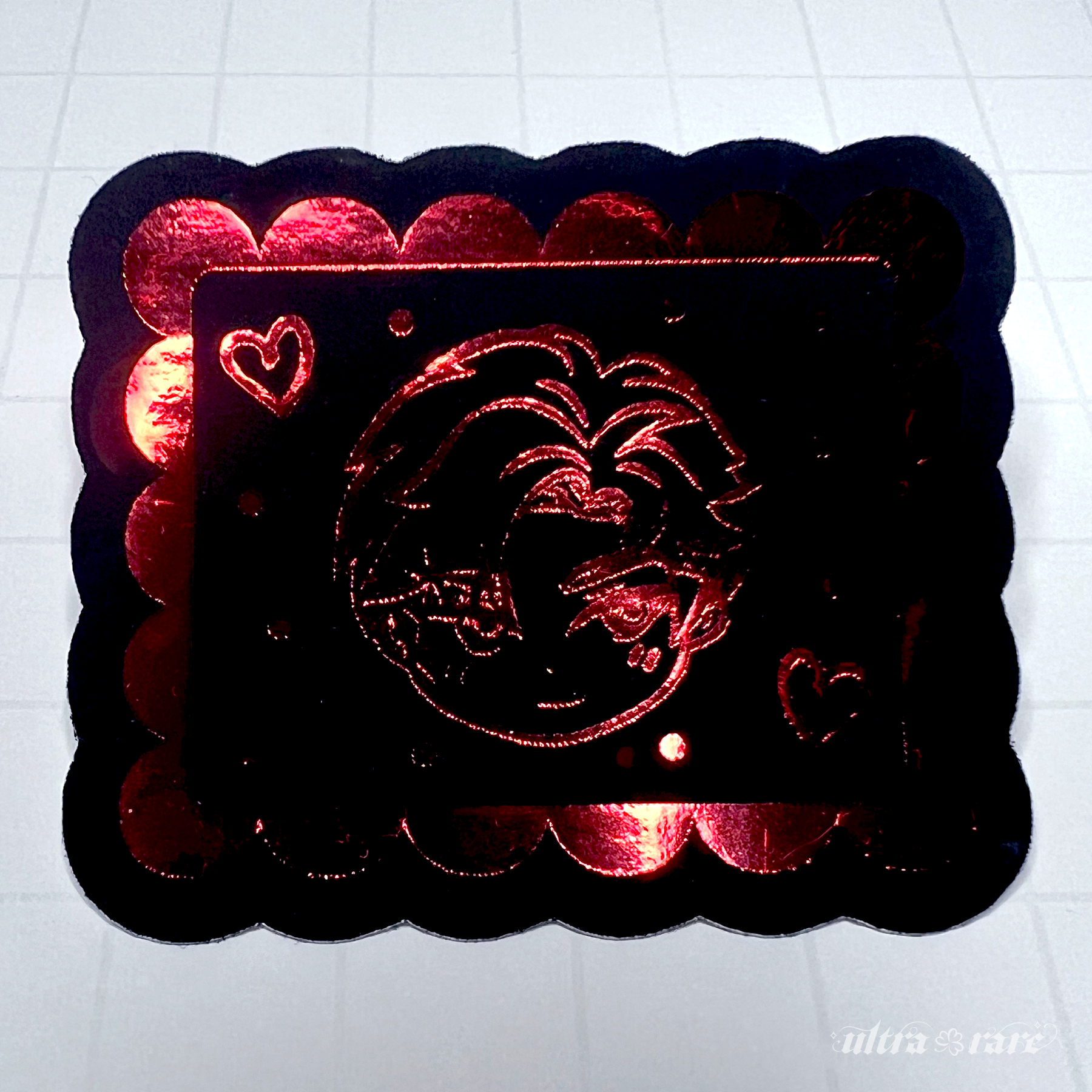 Sylus Framed Hearts Foil Vinyl Sticker