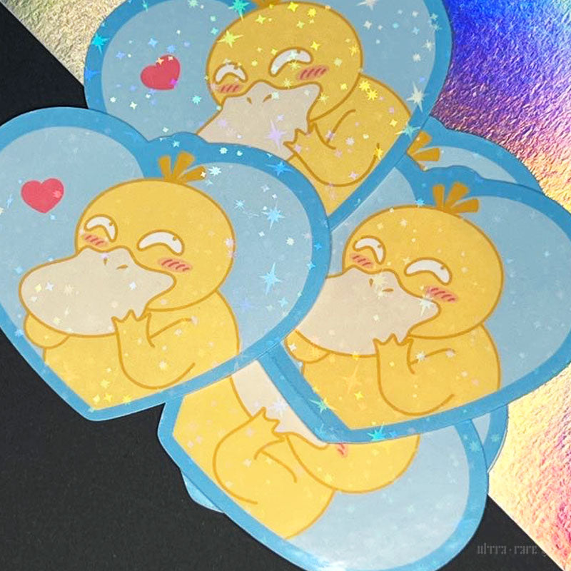 Love Duck Holo Vinyl Sticker