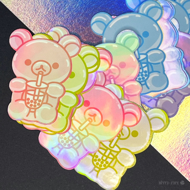 Kuma Boba Holo Vinyl Stickers (Set of 2)