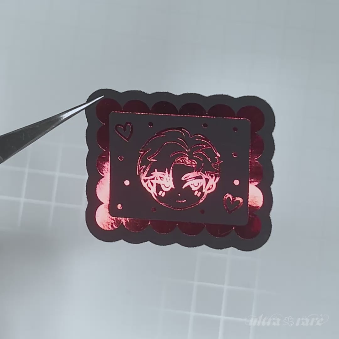 Sylus Framed Hearts Foil Vinyl Sticker